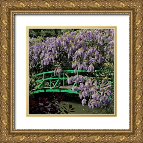 Jardin de Monet a Giverny III Gold Ornate Wood Framed Art Print with Double Matting by Pinsard, Laurent