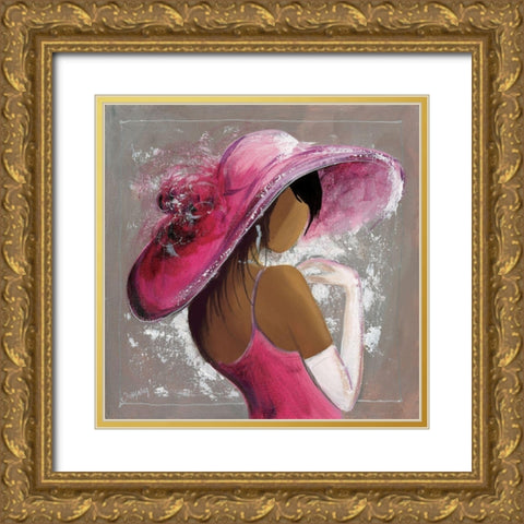 Tiffany Gold Ornate Wood Framed Art Print with Double Matting by Johanna