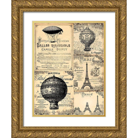 Gravures anciennes Gold Ornate Wood Framed Art Print with Double Matting by BRAUN Studio