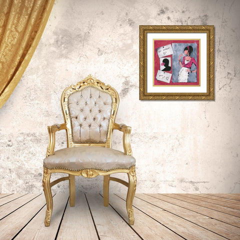 Me´mo I Gold Ornate Wood Framed Art Print with Double Matting by Johanna