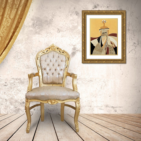 Lea Gold Ornate Wood Framed Art Print with Double Matting by Loesch, Elisabeth