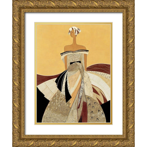 Lea Gold Ornate Wood Framed Art Print with Double Matting by Loesch, Elisabeth