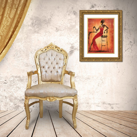 Rendez-vous I Gold Ornate Wood Framed Art Print with Double Matting by Johanna
