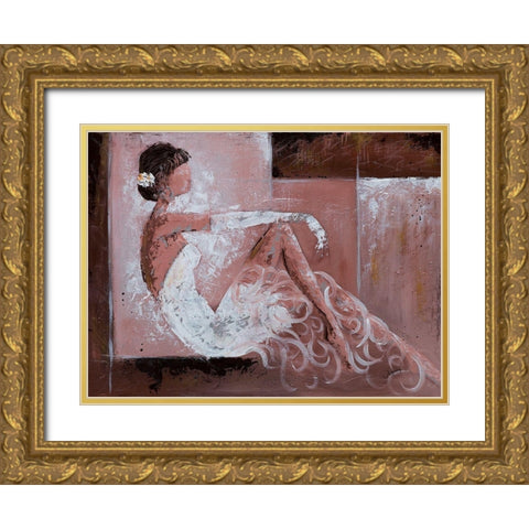 Romantique I Gold Ornate Wood Framed Art Print with Double Matting by Johanna