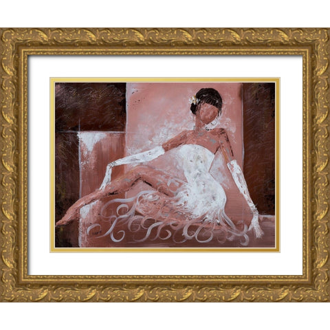 Romantique II Gold Ornate Wood Framed Art Print with Double Matting by Johanna