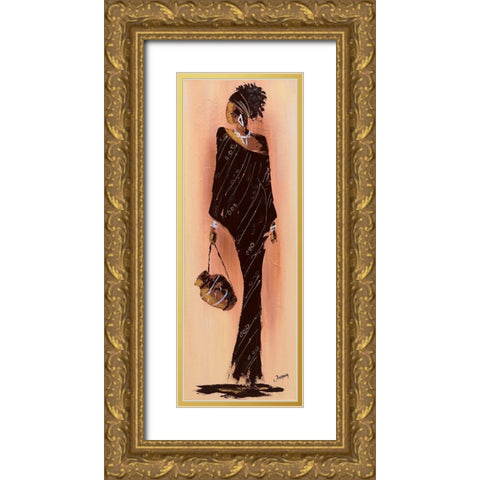 Bamako I Gold Ornate Wood Framed Art Print with Double Matting by Johanna