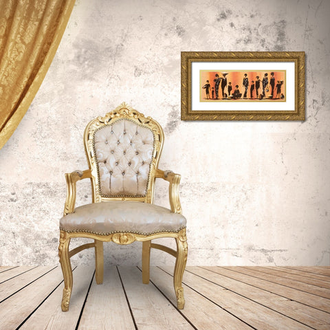 Au marche I Gold Ornate Wood Framed Art Print with Double Matting by Johanna