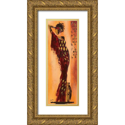 Femme gazelle I Gold Ornate Wood Framed Art Print with Double Matting by Johanna