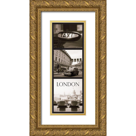 City London Gold Ornate Wood Framed Art Print with Double Matting by Braun Studio