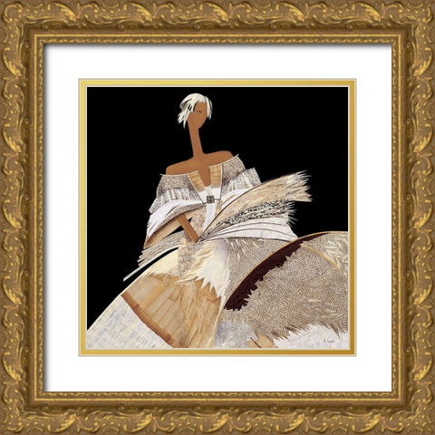 Emmanuelle Gold Ornate Wood Framed Art Print with Double Matting by Loesch, Elisabeth