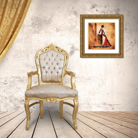 Charmeuses I Gold Ornate Wood Framed Art Print with Double Matting by Johanna