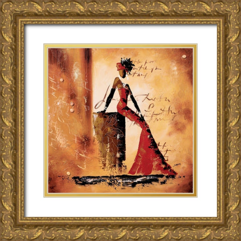 Charmeuses I Gold Ornate Wood Framed Art Print with Double Matting by Johanna