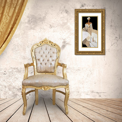 Clemence Gold Ornate Wood Framed Art Print with Double Matting by Loesch, Elisabeth