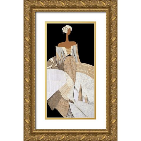 Clemence Gold Ornate Wood Framed Art Print with Double Matting by Loesch, Elisabeth