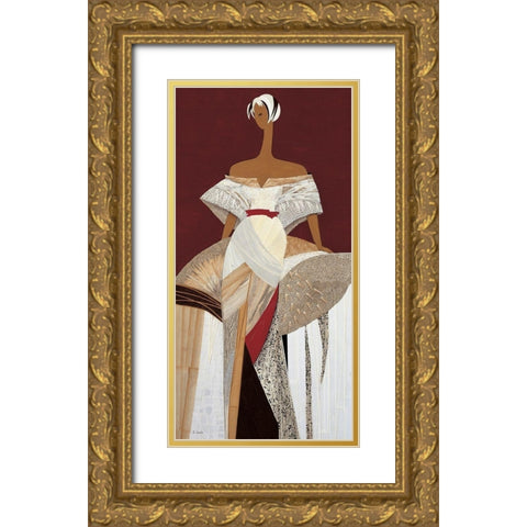 Diane Gold Ornate Wood Framed Art Print with Double Matting by Loesch, Elisabeth