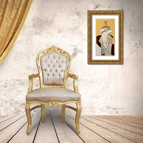 Angele Gold Ornate Wood Framed Art Print with Double Matting by Loesch, Elisabeth