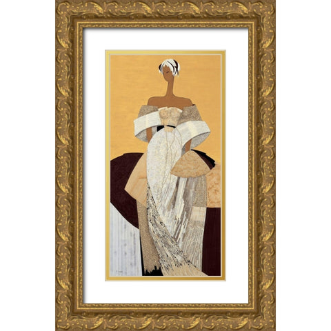 Angele Gold Ornate Wood Framed Art Print with Double Matting by Loesch, Elisabeth