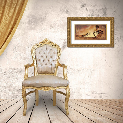 Instant II Gold Ornate Wood Framed Art Print with Double Matting by Johanna