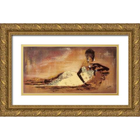 Instant II Gold Ornate Wood Framed Art Print with Double Matting by Johanna