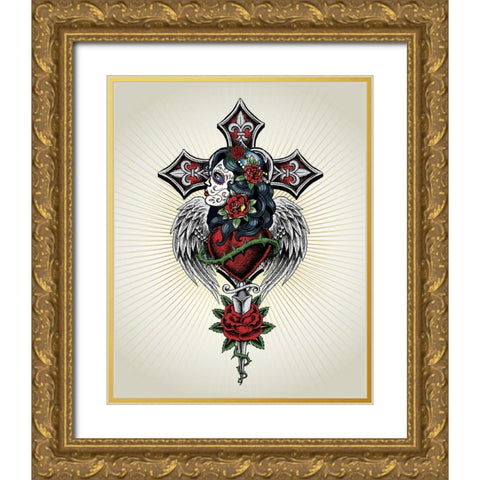La Reine de mon cœur Gold Ornate Wood Framed Art Print with Double Matting by Braun Studio