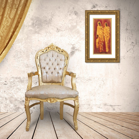 Femmes marocaines II Gold Ornate Wood Framed Art Print with Double Matting by Johanna