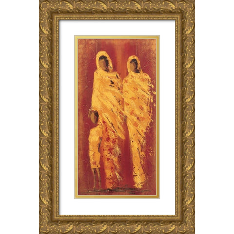 Femmes marocaines II Gold Ornate Wood Framed Art Print with Double Matting by Johanna
