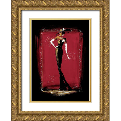 Elegantes I Gold Ornate Wood Framed Art Print with Double Matting by Johanna
