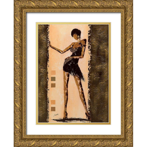 Audacieuse II Gold Ornate Wood Framed Art Print with Double Matting by Johanna