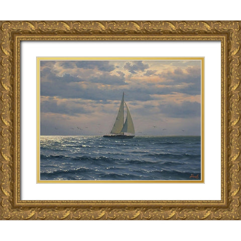 Wrong Wind Gold Ornate Wood Framed Art Print with Double Matting by Adamov, Alexey