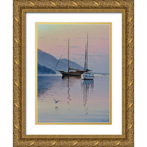 Morning Styllife Gold Ornate Wood Framed Art Print with Double Matting by Adamov, Alexey