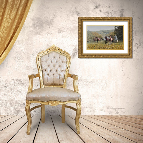 Enjoy the Space Gold Ornate Wood Framed Art Print with Double Matting by Adamov, Alexey