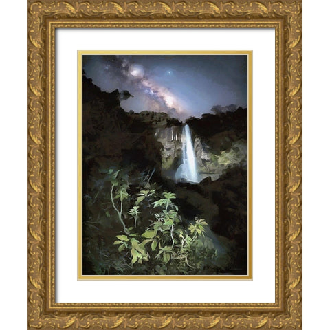 Milky Way III Gold Ornate Wood Framed Art Print with Double Matting by Medeiros, Celito