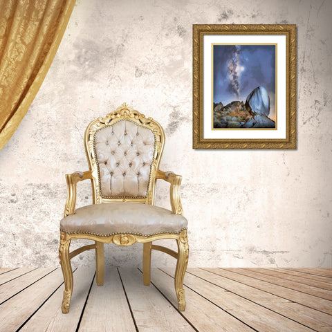 Milky Way VII Gold Ornate Wood Framed Art Print with Double Matting by Medeiros, Celito