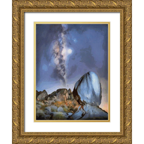 Milky Way VII Gold Ornate Wood Framed Art Print with Double Matting by Medeiros, Celito