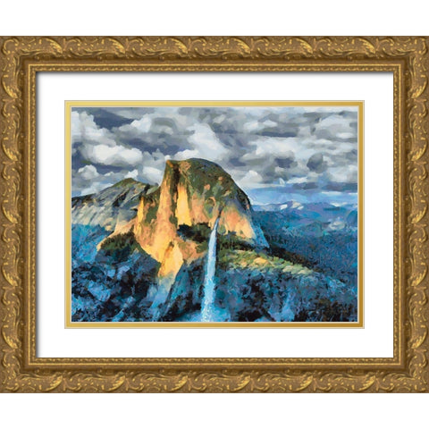 Yosemite NP9 Gold Ornate Wood Framed Art Print with Double Matting by Medeiros, Celito