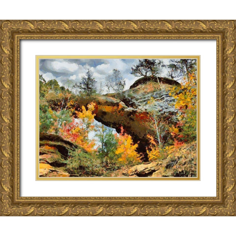 National Parks 2 Gold Ornate Wood Framed Art Print with Double Matting by Medeiros, Celito