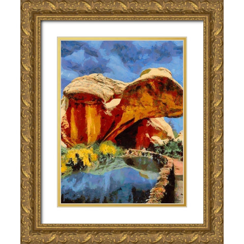 National Parks 3 Gold Ornate Wood Framed Art Print with Double Matting by Medeiros, Celito