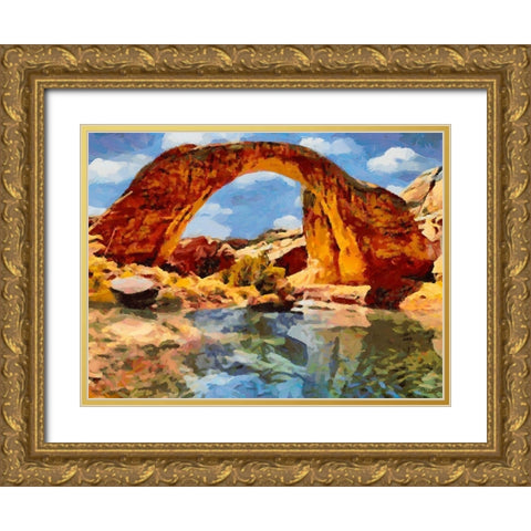 National Parks 5 Gold Ornate Wood Framed Art Print with Double Matting by Medeiros, Celito