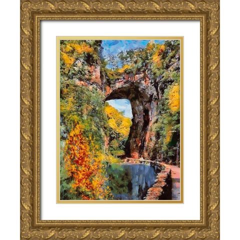 National Parks 9 Gold Ornate Wood Framed Art Print with Double Matting by Medeiros, Celito