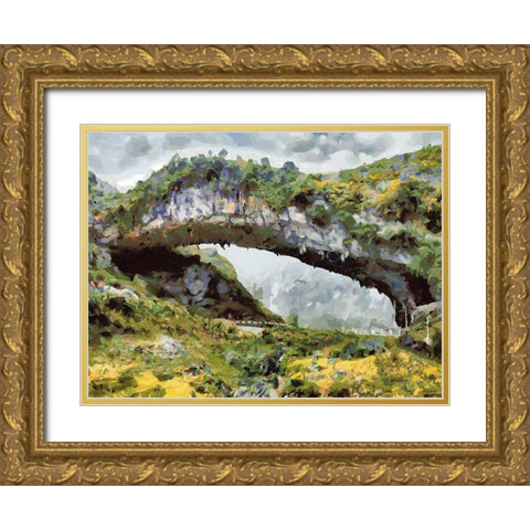 National Parks 13 Gold Ornate Wood Framed Art Print with Double Matting by Medeiros, Celito