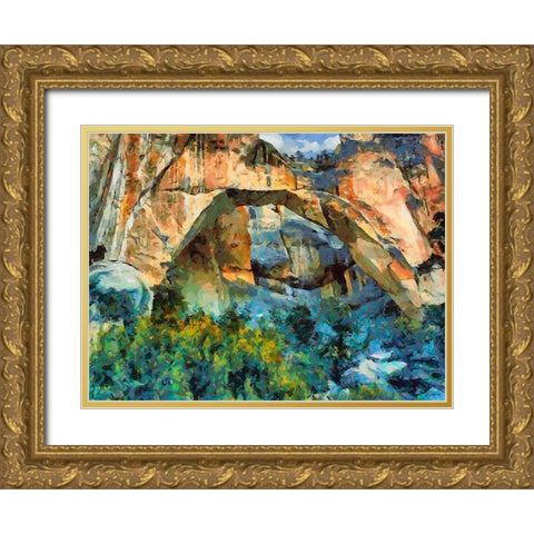 National Parks 15 Gold Ornate Wood Framed Art Print with Double Matting by Medeiros, Celito
