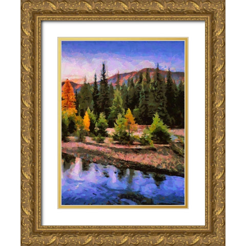 Great Yellowstone NP 1 Gold Ornate Wood Framed Art Print with Double Matting by Medeiros, Celito