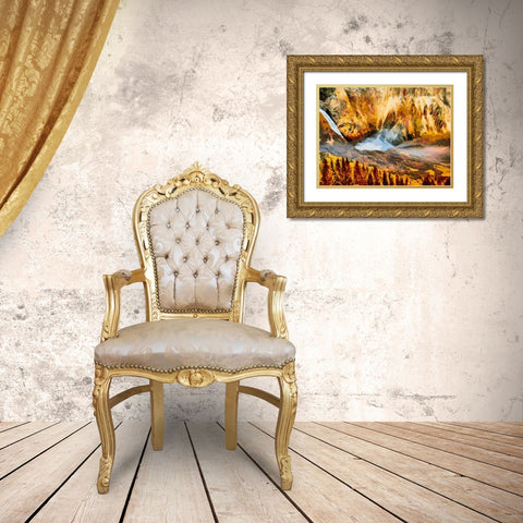 Great Yellowstone NP 2 Gold Ornate Wood Framed Art Print with Double Matting by Medeiros, Celito