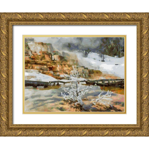 Great Yellowstone NP 7 Gold Ornate Wood Framed Art Print with Double Matting by Medeiros, Celito