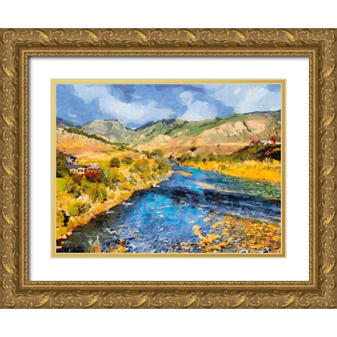 Great Yellowstone NP 11 Gold Ornate Wood Framed Art Print with Double Matting by Medeiros, Celito