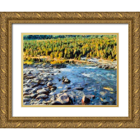 Great Yellowstone NP 14 Gold Ornate Wood Framed Art Print with Double Matting by Medeiros, Celito