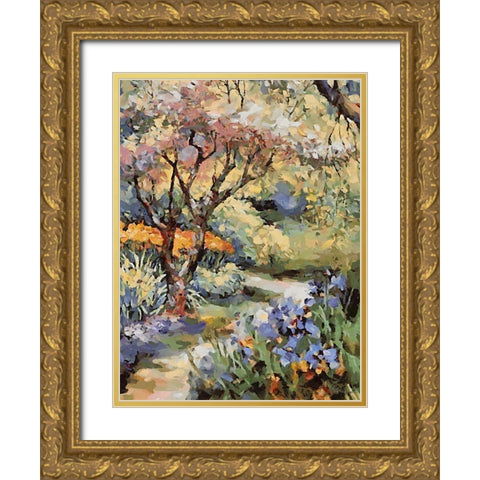 Landscapes in Monet Style XIV Gold Ornate Wood Framed Art Print with Double Matting by Medeiros, Celito
