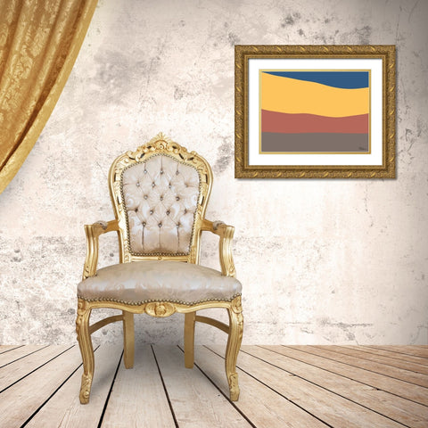 A Game with Abstract Shapes XXXIII Gold Ornate Wood Framed Art Print with Double Matting by Medeiros, Celito