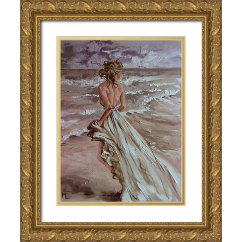 A Dream Gold Ornate Wood Framed Art Print with Double Matting by Luniak, Monika