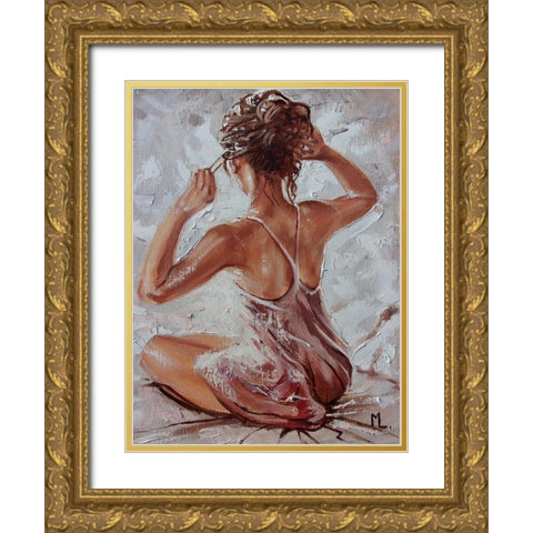 Morning II Gold Ornate Wood Framed Art Print with Double Matting by Luniak, Monika